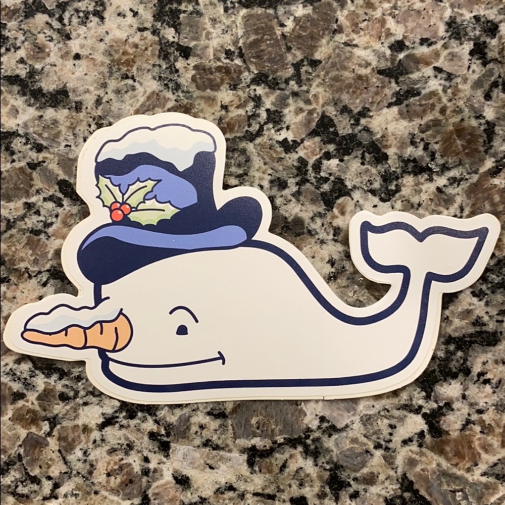 Vineyard vines snowman whale sticker